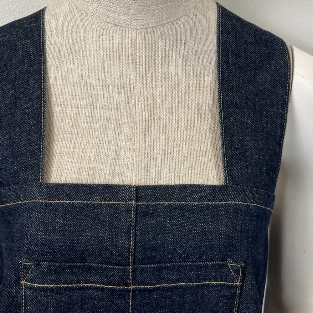 SOLD / FLORA ANIMALIA DENIM  APRON TOP - Picture 4 of 10